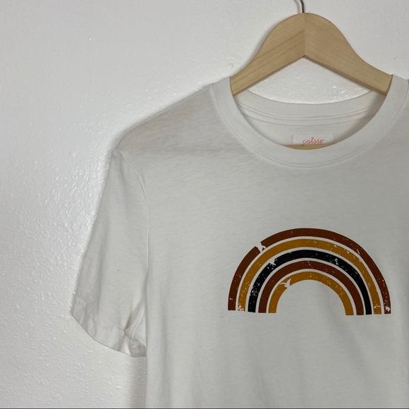Colsie Rainbow Crop Top M - Picture 2 of 4